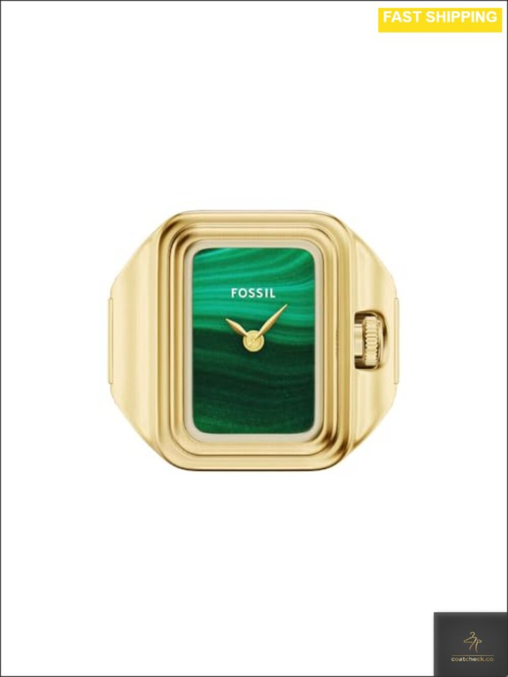 Fossil Women's Watch Ring Quartz Stainless Steel Two-Hand Ring Watch
